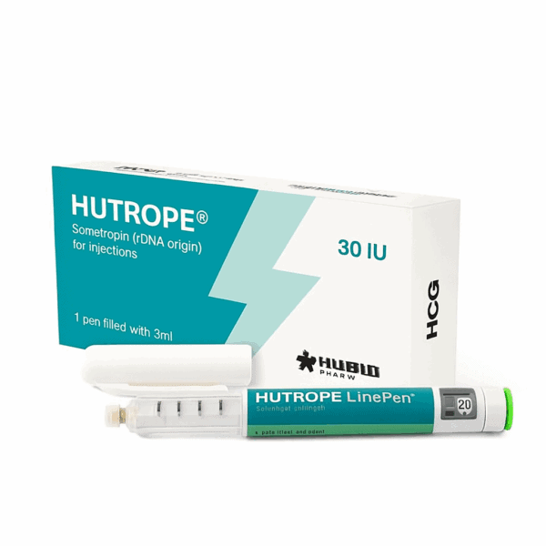 Sermorelin peptide for anti-aging and hormone therapy, 30 IU HUTROPE LinePen.
