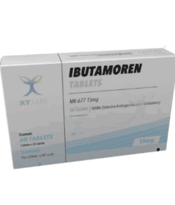 Generic peptide supplement, Ibutamoren, known for growth hormone stimulation, available at Peptidesline.