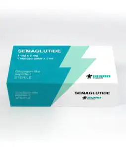 Semaglutide peptide medication box for diabetes management.