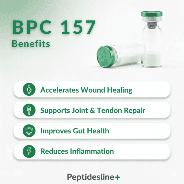BPC 157 vial for wound healing and tissue repair.