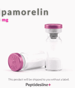 Ipamorelin peptide vial for muscle growth and anti-aging benefits. High-quality peptides from Peptid.