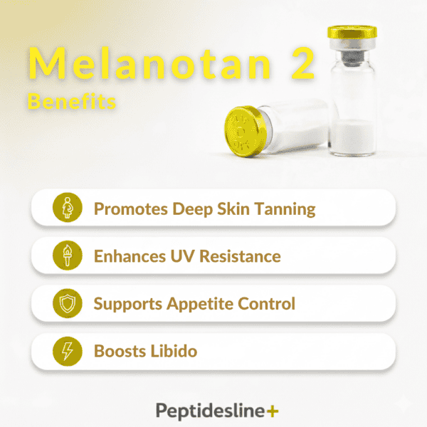 Melanotan 2 peptide for skin tanning and UV protection.