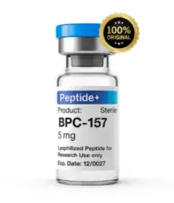 BPC-157 sterile peptide vial for research, 5mg, Lyophilized powder.