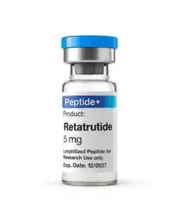 Lyophilized Retatrutide peptide 5 mg for research and laboratory applications.