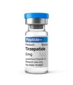 Sterile Tirzepatide 5mg vial for research use only.