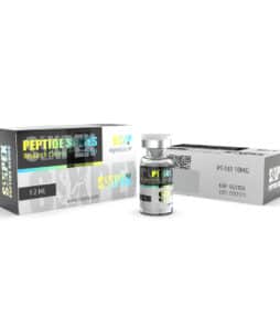 Peptidesline research chemical peptide vial with packaging.