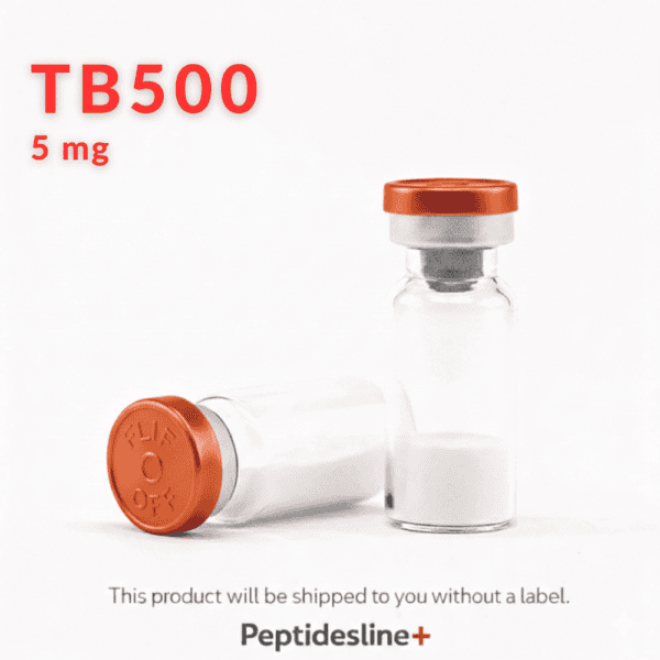 TB500 peptide vial for healing, 5 mg, no label, Peptidesline quality.