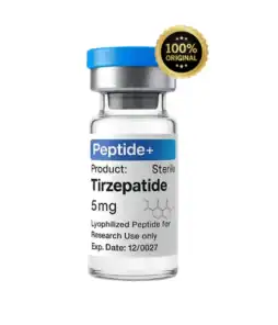 Sterile Tirzepatide 5mg peptide for research, premium quality from PeptidesLine.