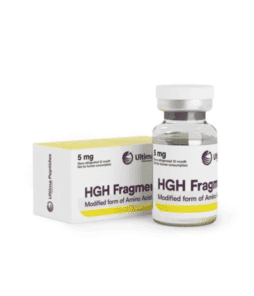 HGH Fragment peptide supplement, 5mg, for muscle growth and anti-aging benefits.