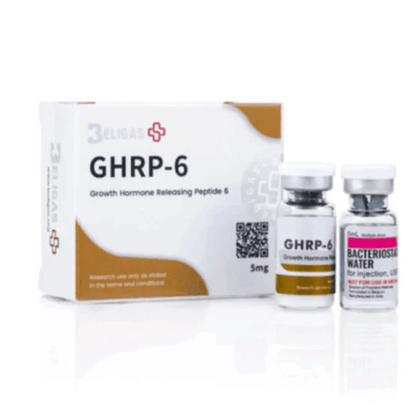 GHRP-6 peptide for growth hormone release, high-quality peptides for research and wellness.