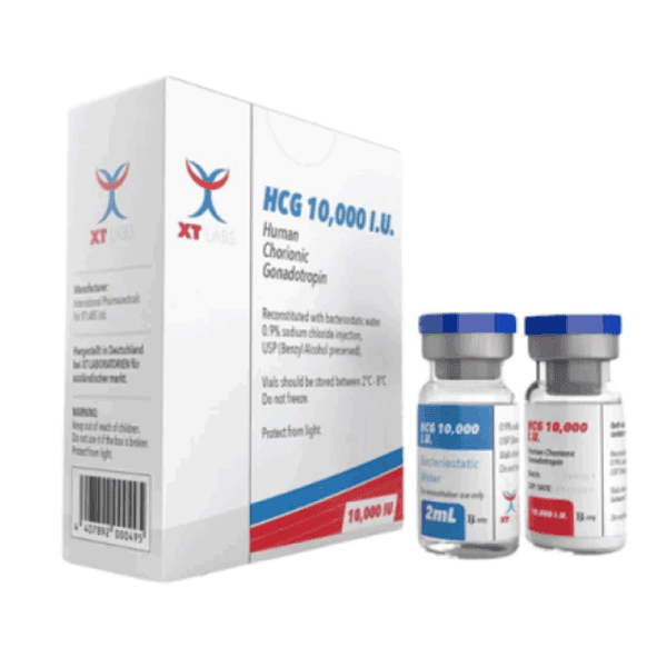 HCG 10,000 I.U. Human Chorionic Gonadotropin for injections, reproductive health, and hormone therapy.