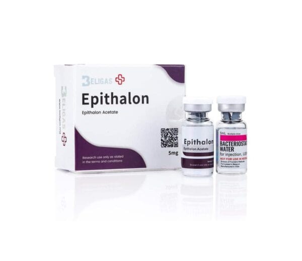 Epithelon peptide vial for skin rejuvenation and anti-aging treatments.