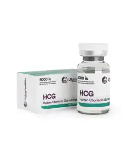 HCG hormone vial for fertility and weight loss, premium peptide supplement from Peptidesline.