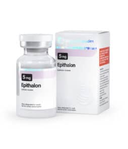 Epithalon peptide supplement bottle for health and wellness.