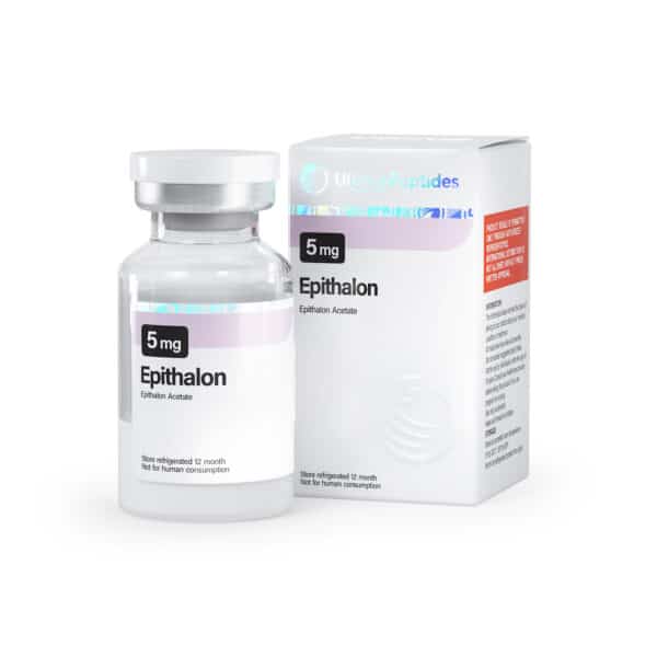 Epithalon peptide supplement bottle for health and wellness.