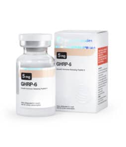 GHRP-6 peptide supplement for muscle growth and recovery.