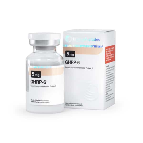 GHRP-6 peptide supplement for muscle growth and recovery.