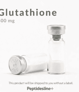 Glutathione 600mg supplement vial for health and detoxification.