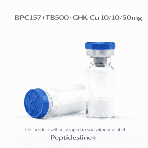 Vials containing peptides for research and health enhancement purposes. High-quality peptides from Peptidesline.