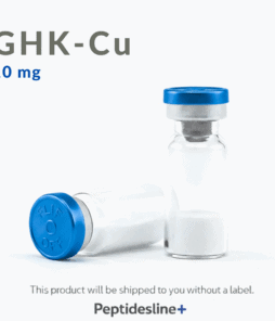 GHK-Cu peptide vial for skincare and anti-aging treatments.