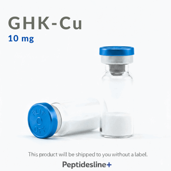 GHK-Cu peptide vial for skincare and anti-aging treatments.