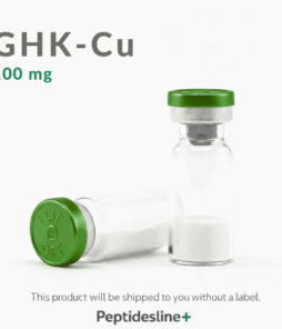 GHK-Cu peptide vial for skin health and anti-aging treatments.