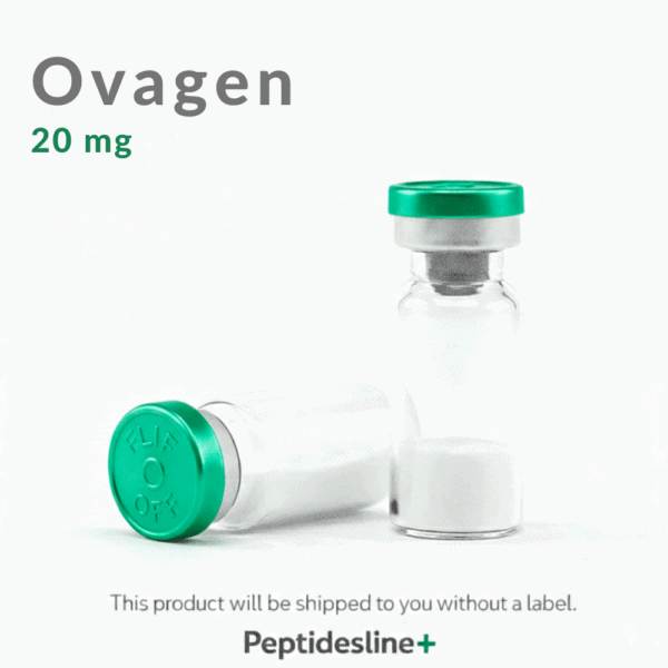 Ovagen peptide vial for hormone support, 20 mg, no label, shipped discreetly.