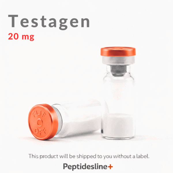 Peptidesline Testagen peptide vial for health and wellness.