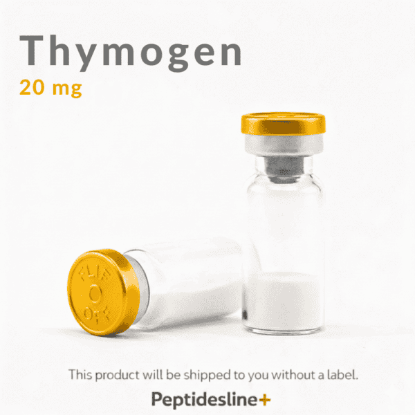 Thymogen 20 mg peptide vial for immune support and health enhancement.