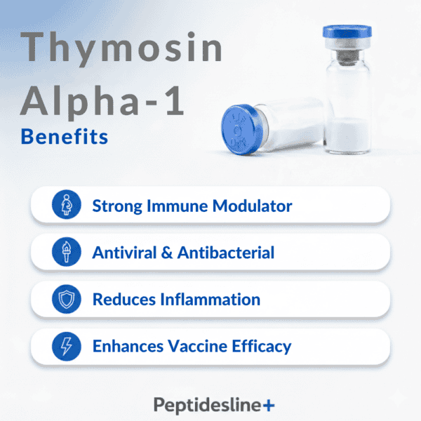 Thymosin Alpha-1 vial for immune boosting and inflammation reduction.