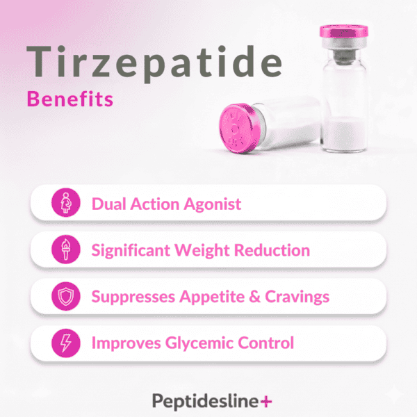 Tirzepatide injection vial for weight loss and diabetes management.